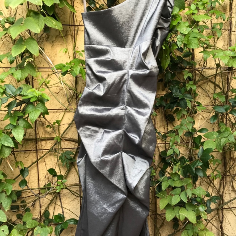 CACHÉ Beauteous Silvery Gray Prom / Cocktail Dress / Formal Sz. 6 - Picture 7 of 9